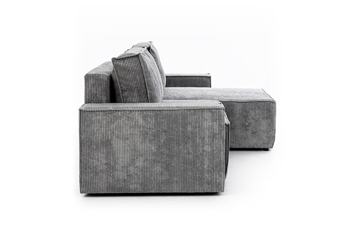 Dīvāns FIBI M labais stūris 283/90-77/144 cm pelēks - N1 Home