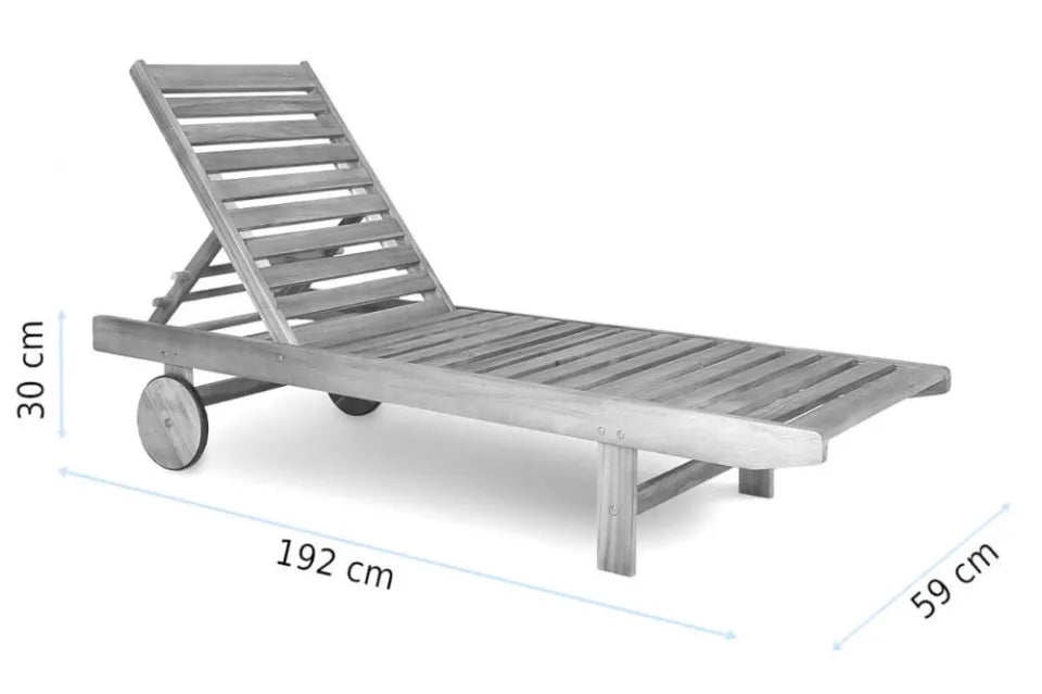 Koka atpūtas krēsls Bahama 192/59/30 cm dabisks - N1 Home