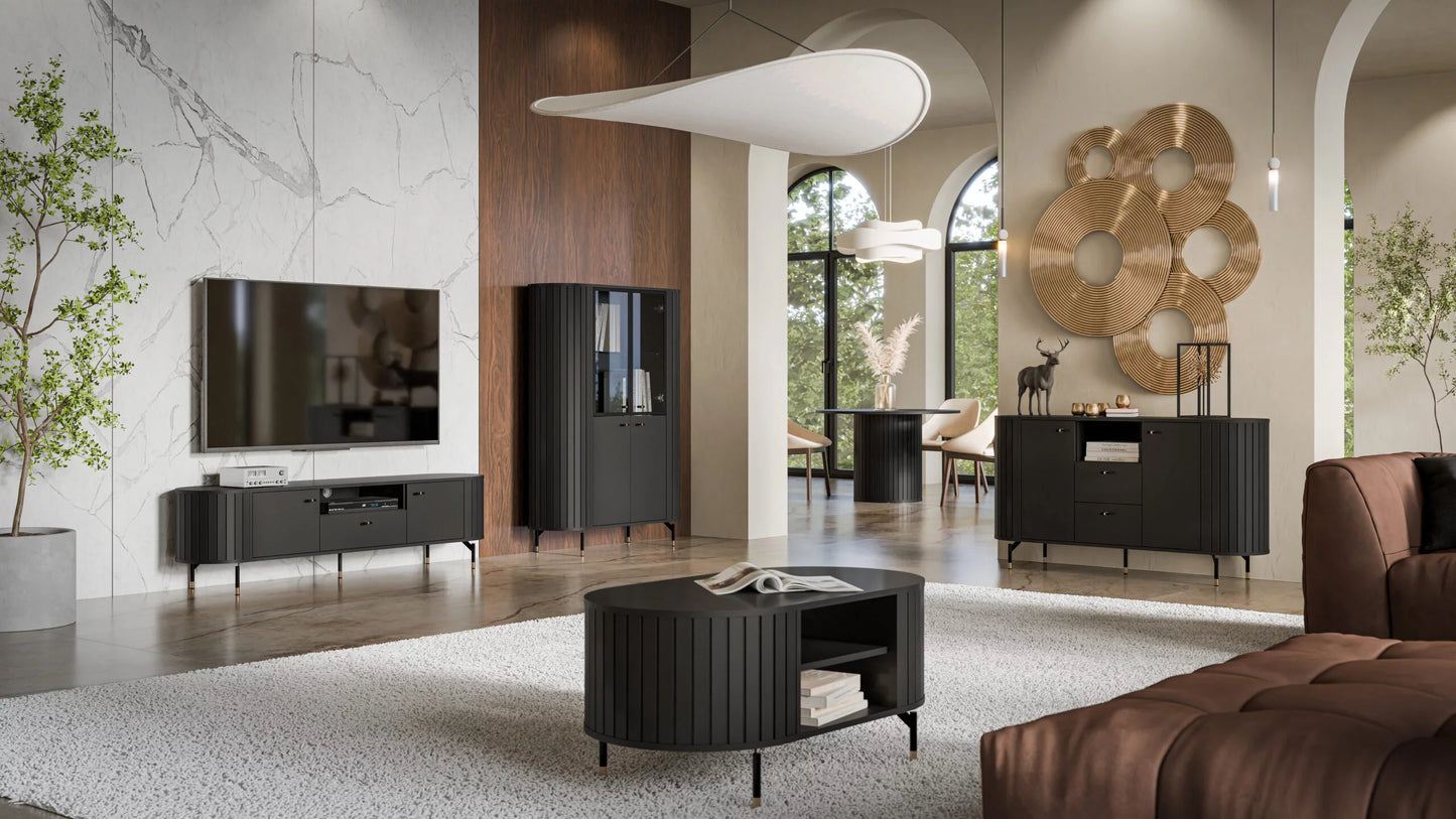 Skapis Zanto 112/40/155 cm melns