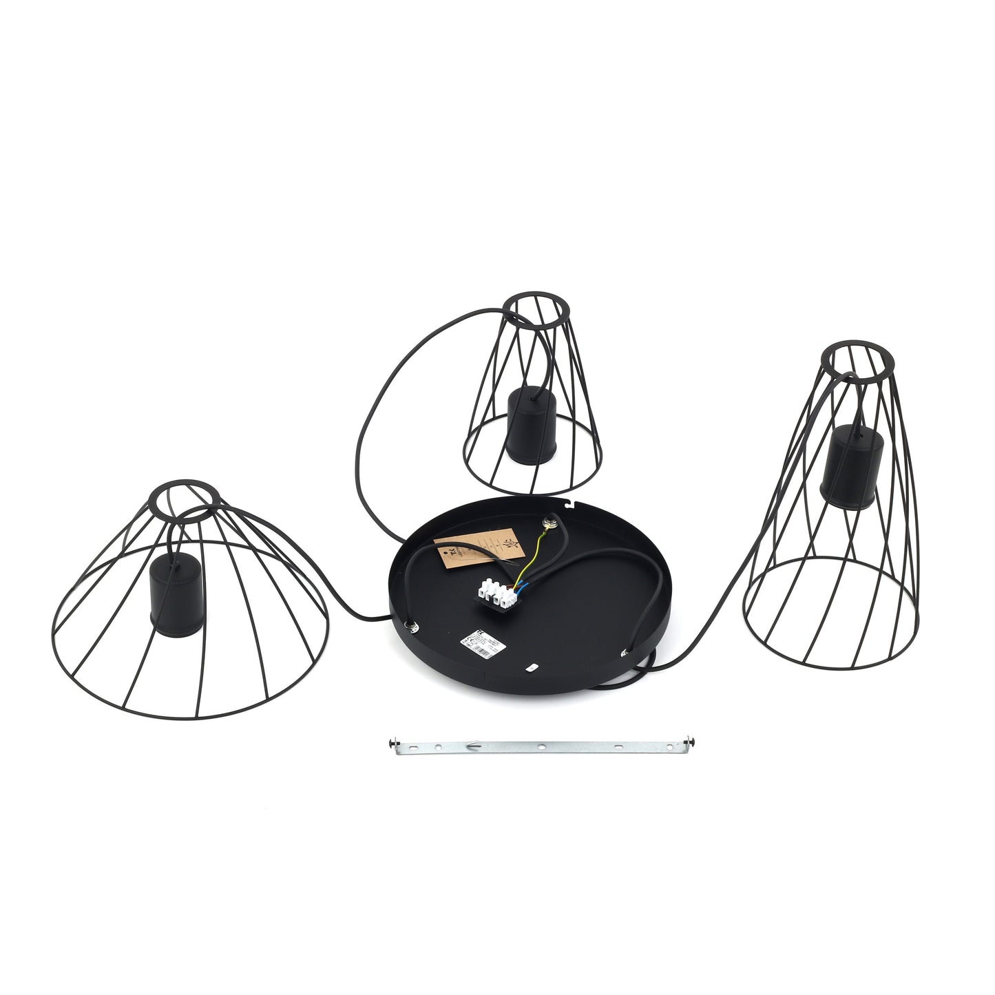 Piekaramā lampa Modest 500 × 500 × 1200 mm melns - N1 Home