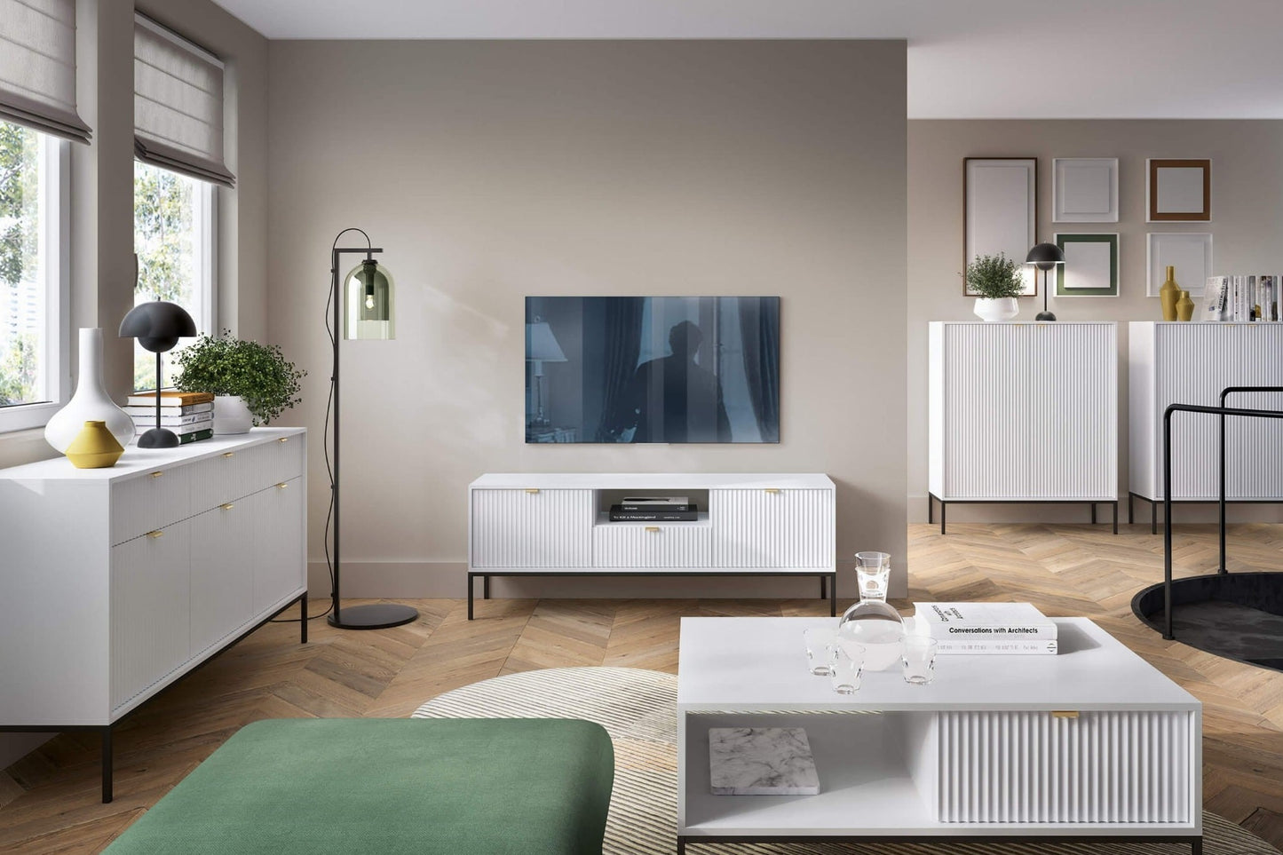 NV kumode balta 154x83x39 - N1 Home