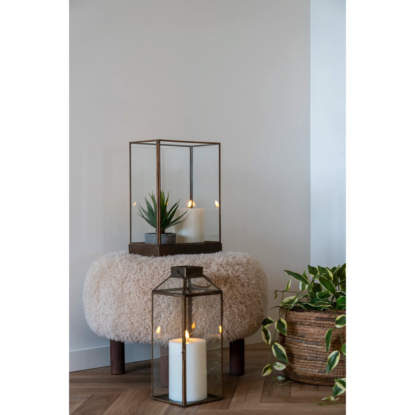 Pufs Inverne 50/50/36 cm gaiši brūns