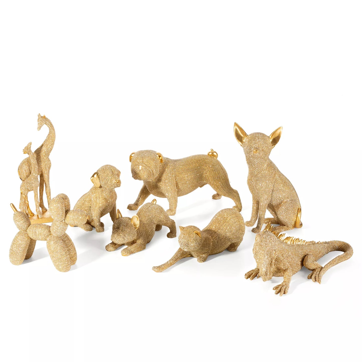 Dekoratīva figūriņa Kati ar smalku strukturālu rakstu 28/9/15 cm zelts - N1 Home