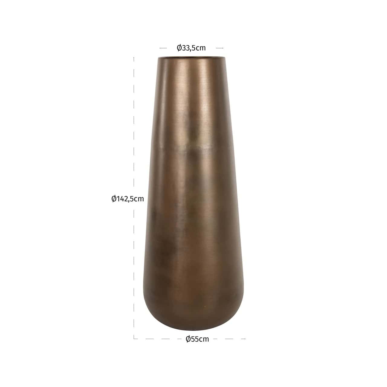 Vāze Kenza L Richmond Interiors 56/56/142 cm brass antique