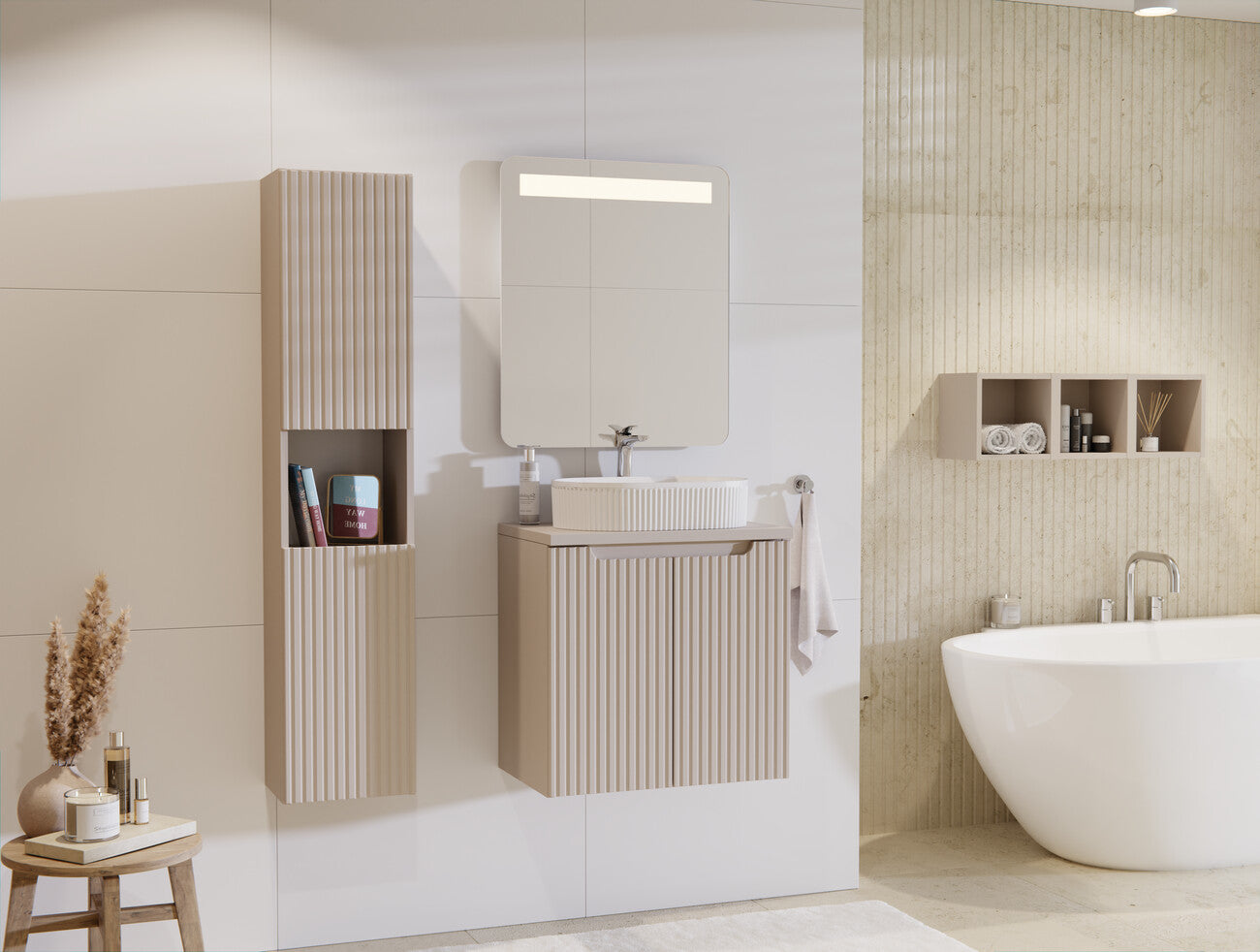 Vannas istabas skapīs Noa 26/27/21 cm kašmirs - N1 Home