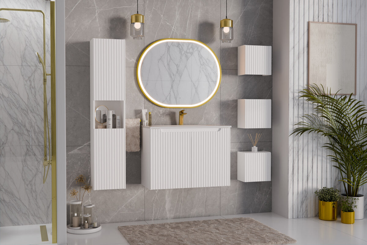 Vannas istabas skapīs Noa 30/140/25 cm balts - N1 Home