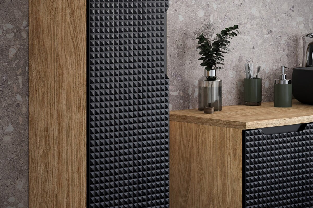 Vannas istabas mēbeļu komplekts Lukso DA 60 cm melns - N1 Home