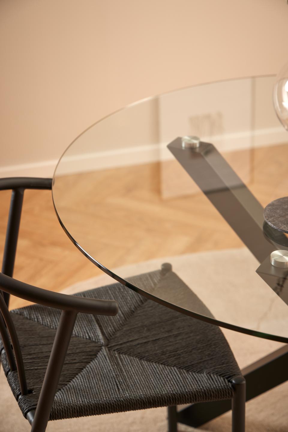 Galds Heva 119x75,5 cm matēts melns raupjš pulverkrāsots tērauds - N1 Home