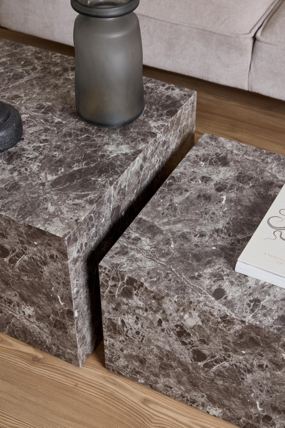 Kafijas galds Dia 58x58x40 cm; 50x50x33 cm gaiši brūns Emperador - N1 Home