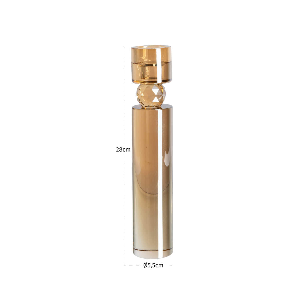 Svečturis Piper L 28/5,5/5,5 cm champagne