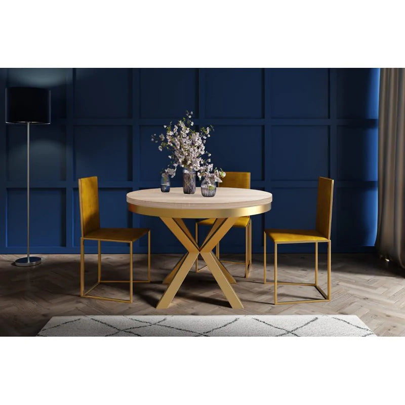 Galds Narv zelts 100/176 cm; 120/196 cm sonoma ozols - N1 Home