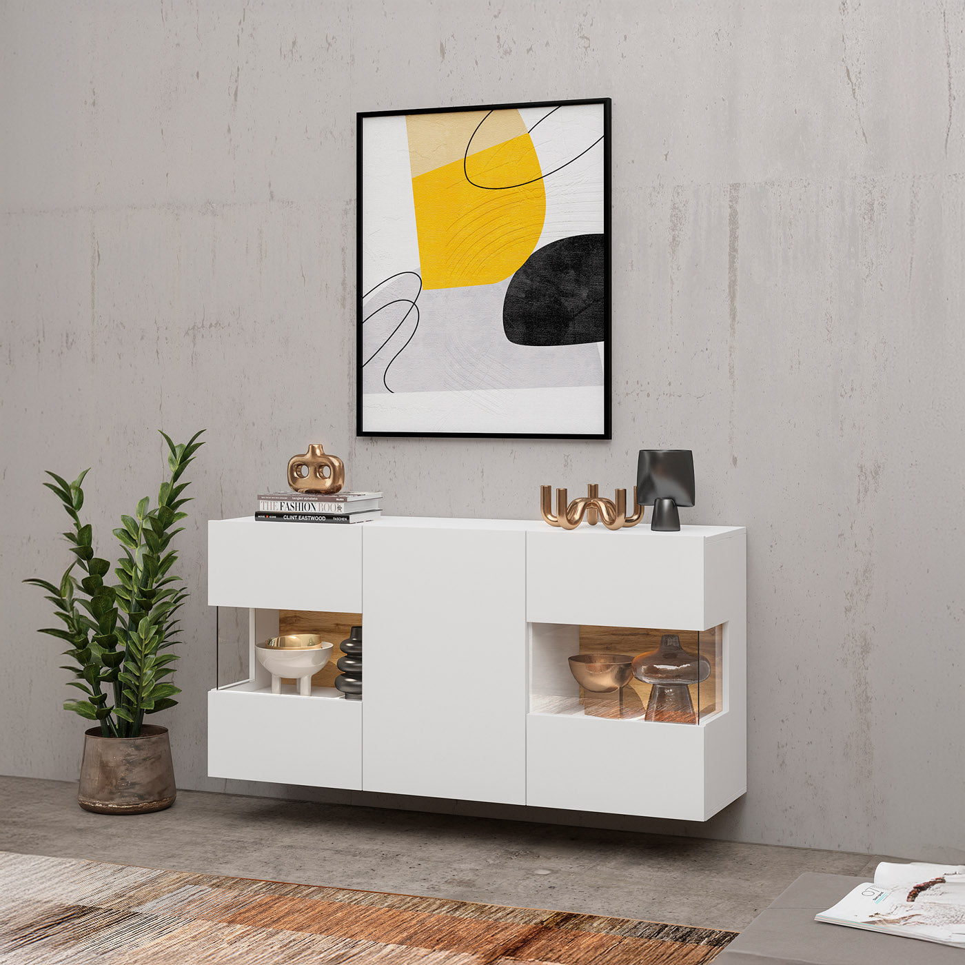 Kumode Avalon 120/35/62 cm melns onyx - N1 Home