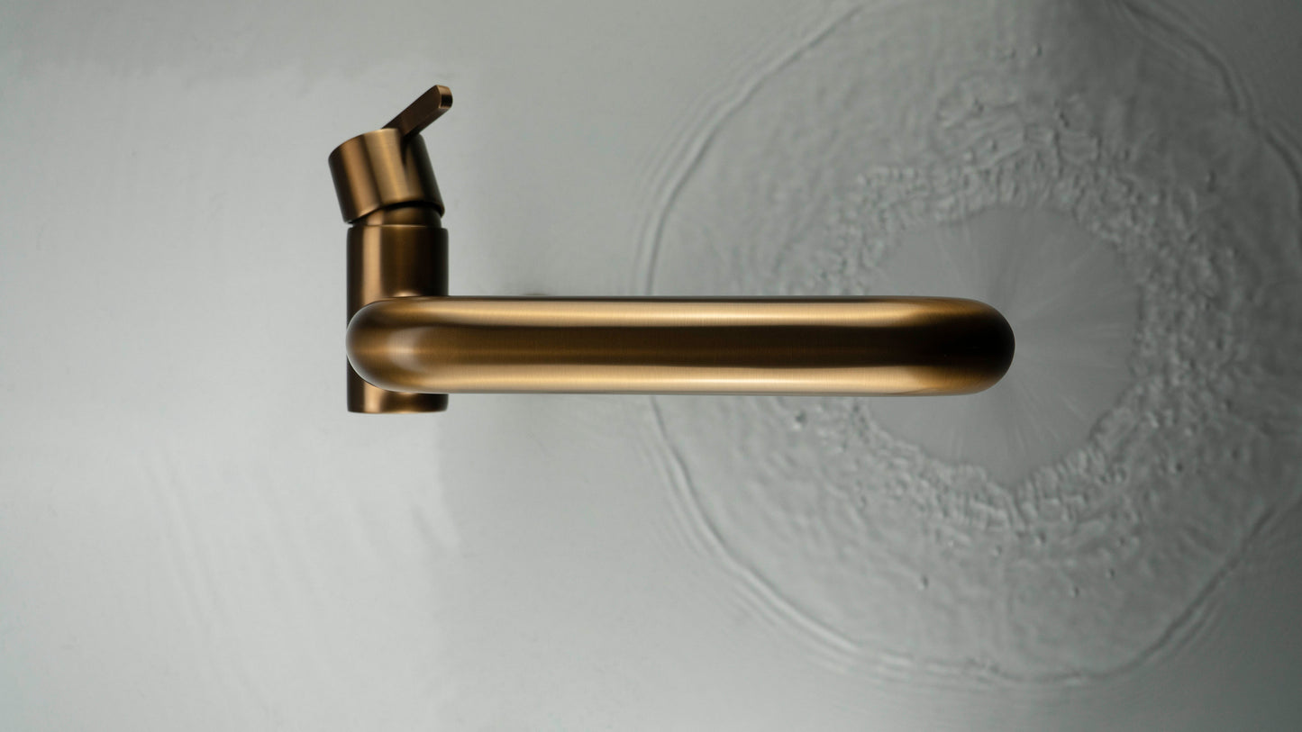 Izlietnes maisītājs, augsts, ar taisnstūra snīpi Silia 305 mm matēta bronza - N1 Home