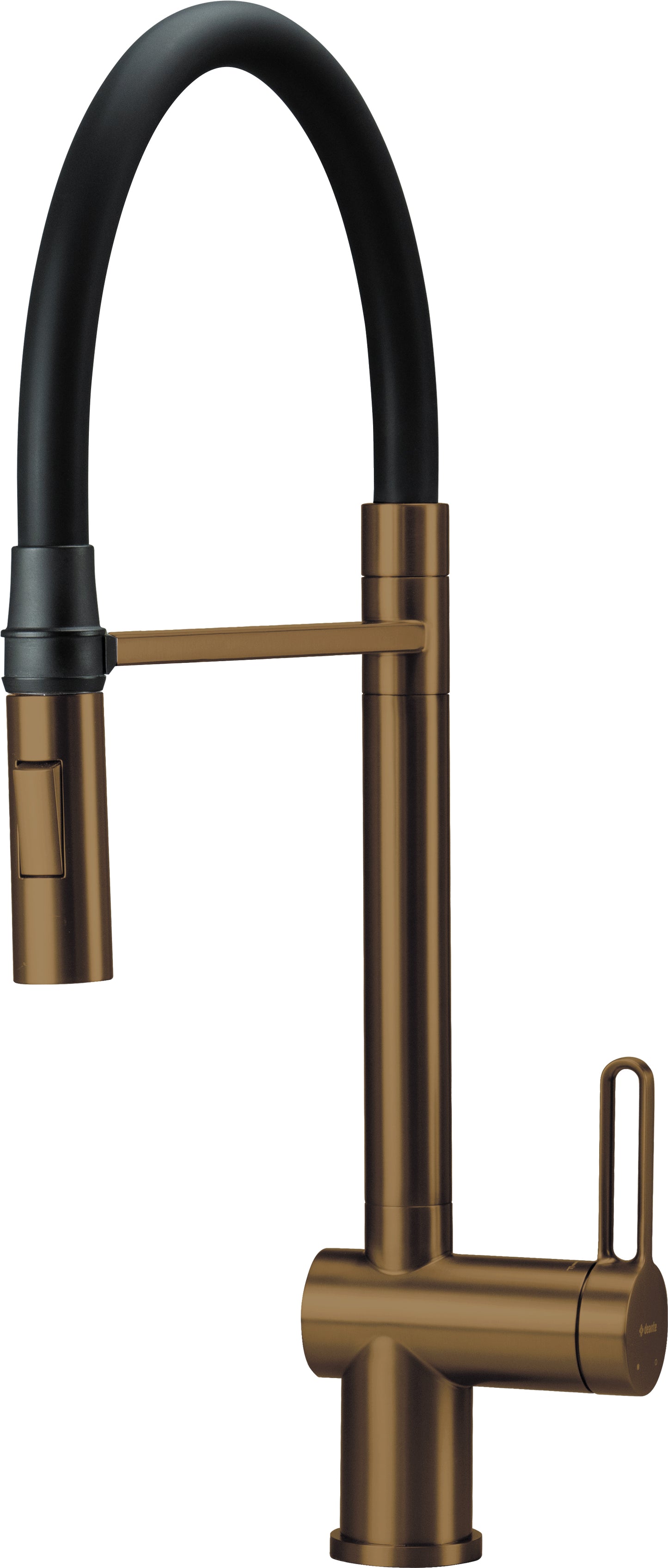 Virtuves jaucējkrāns ar elastīgu izteku - 2 veidu strūklas Magnetic 533 mm matēta bronza - N1 Home