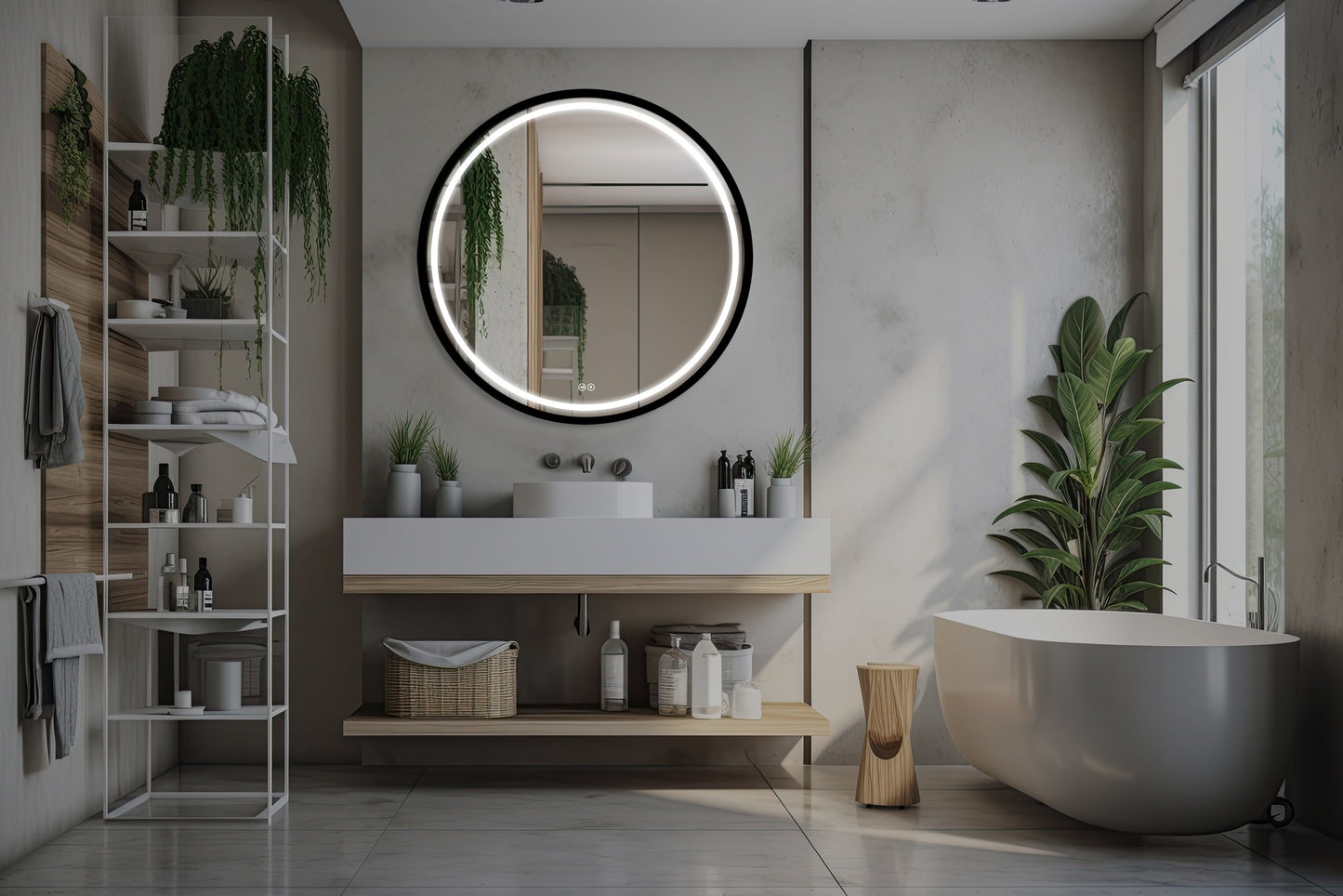 Spoguļi ar LED apgaismojumu 70 cm x 2,5 cm/ 80 cm x 2,5 cm/ 90 cm x 2,5 cm/ 100 cm x 2,5 cm - N1 Home