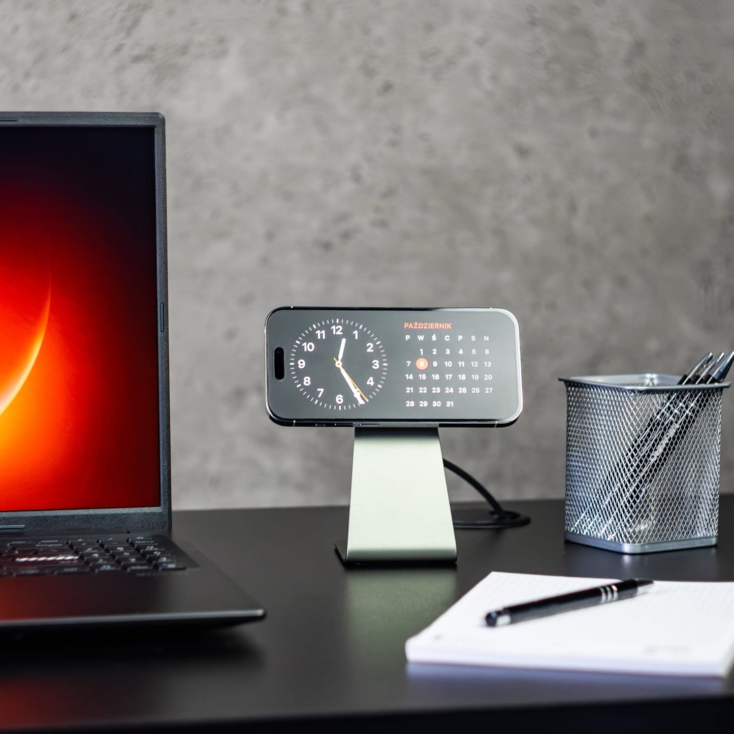 Biroja galds SysCon + 60/120 cm melns - N1 Home