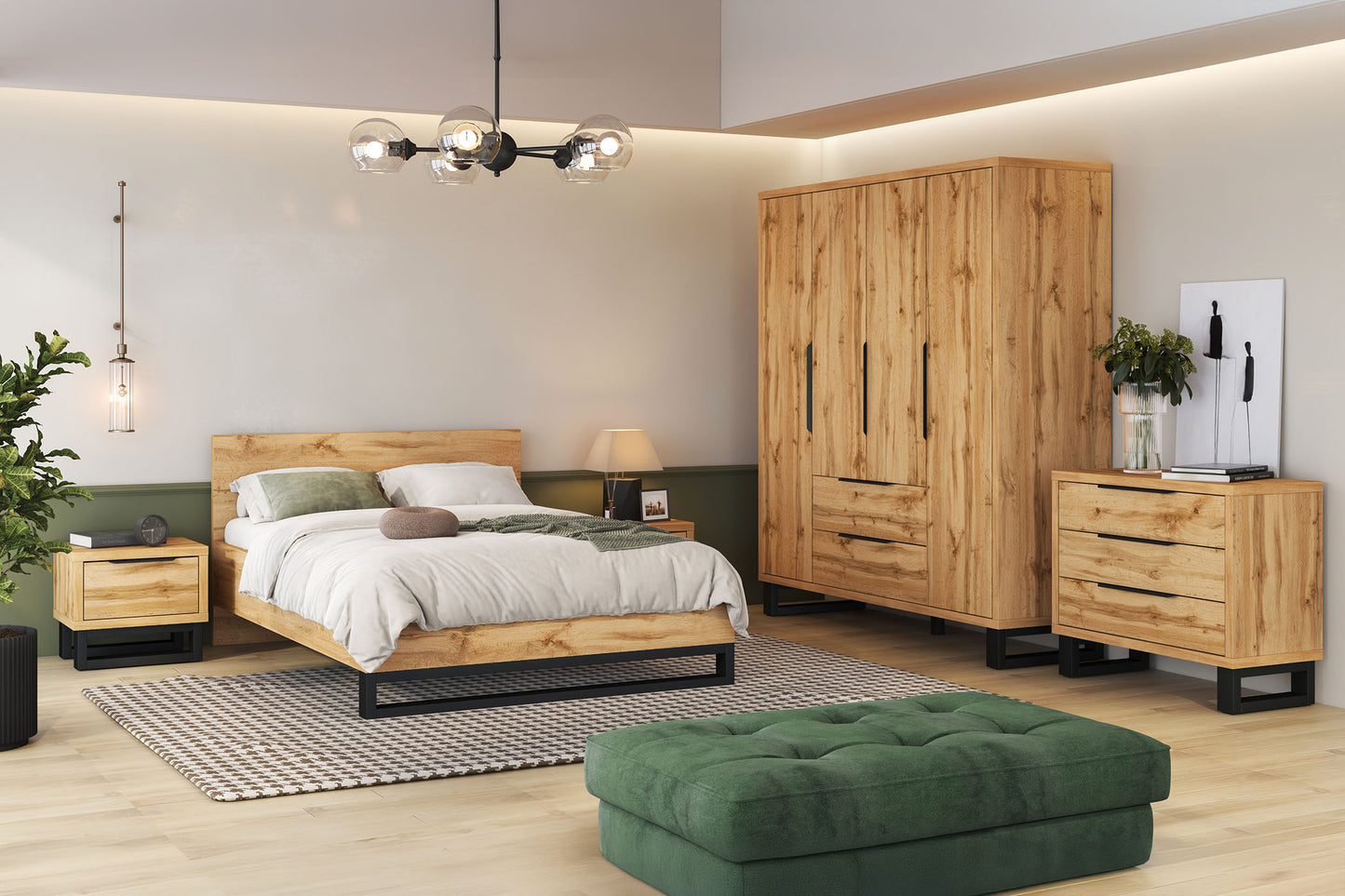 Kumode Hallis 99/83/45 cm Votan ozols - N1 Home