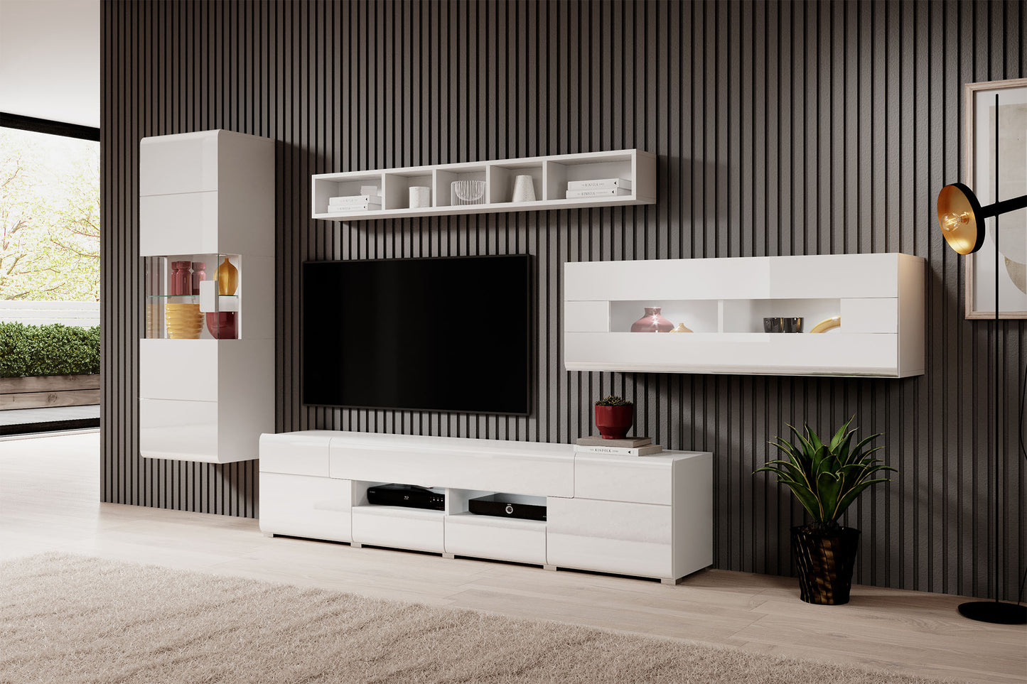 Skapis Tola 60/39/204 cm balts - N1 Home