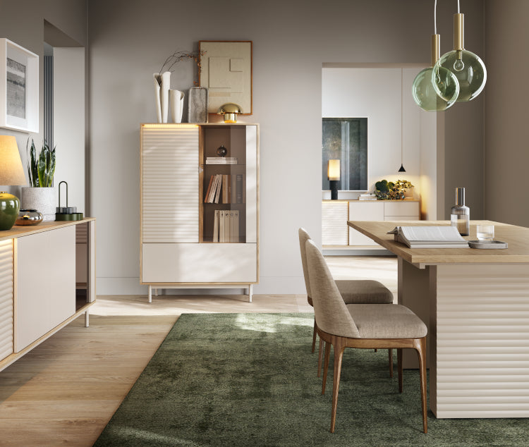 Kumode Tilipa 140/40/77 cm kašmirs/ellots ozols