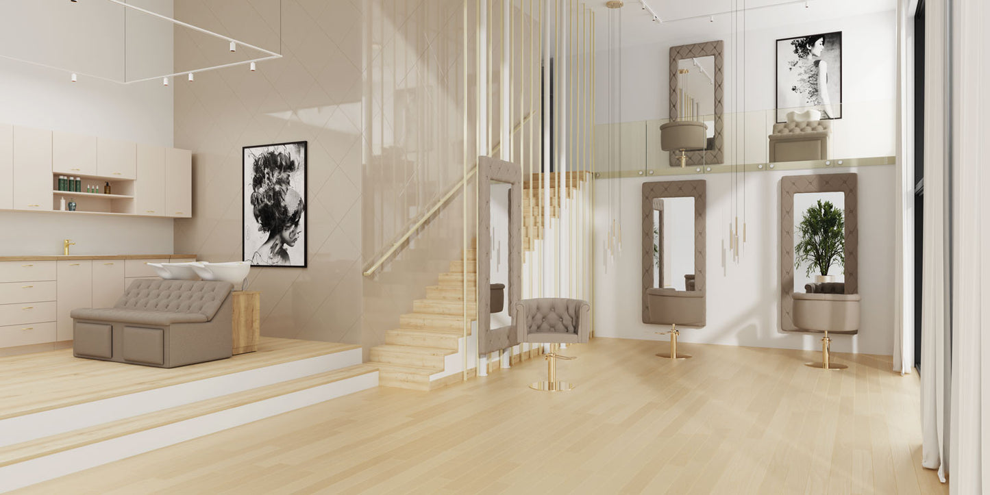 Frizētavas krēsls Mals 63/50/46 cm pelēks - N1 Home