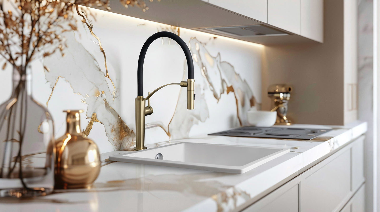 1-bļodas granīta izlietne ar iebūvētu izlietni CORDA 800 x 500 x 204 alabastrs - N1 Home