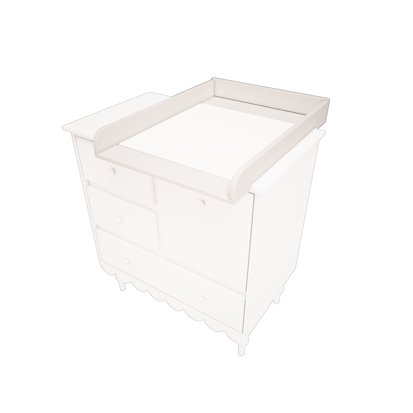 Kumodes mainītājs Bubi 8/50/70 cm balts - N1 Home