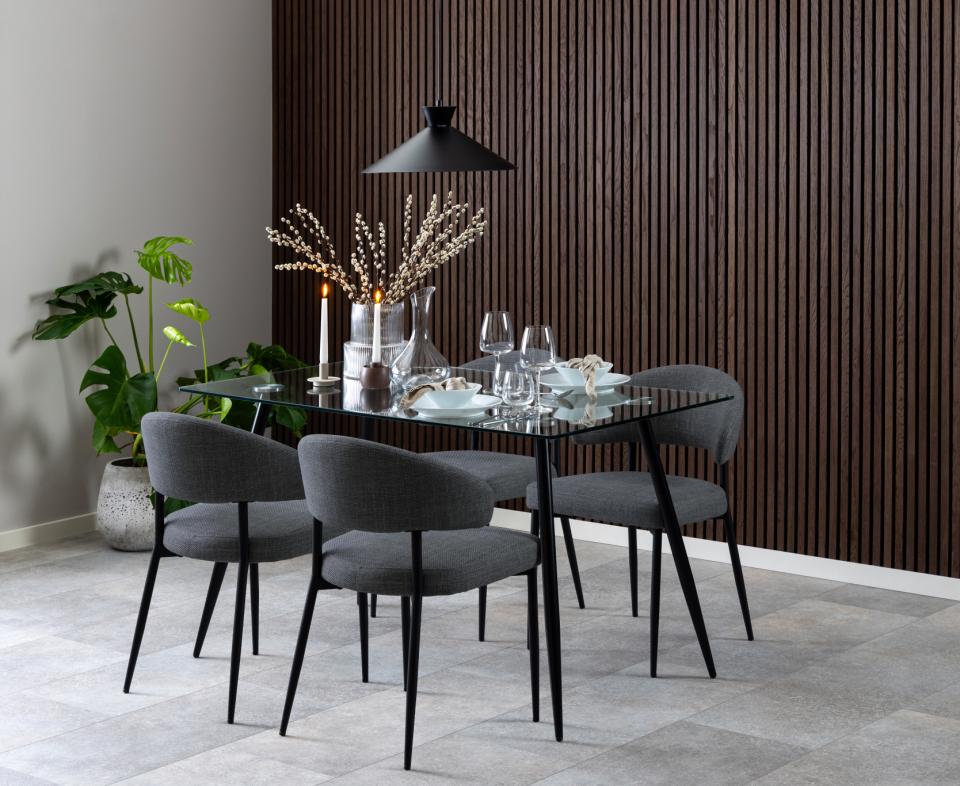 Krēsls Edins 56/55/77 cm tumši pelēks - N1 Home