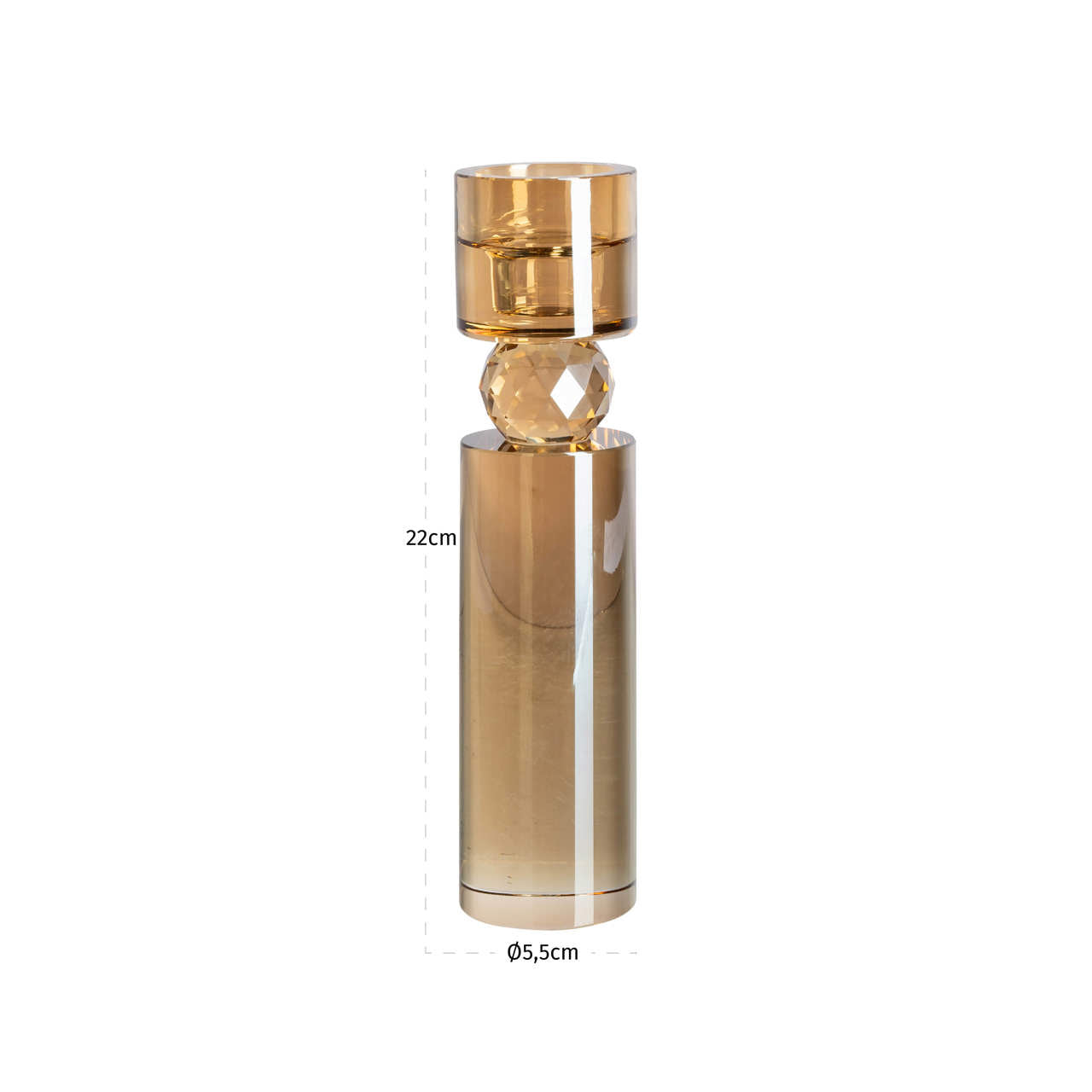 Svečturis Piper S 22/5,5/5,5 cm champagne