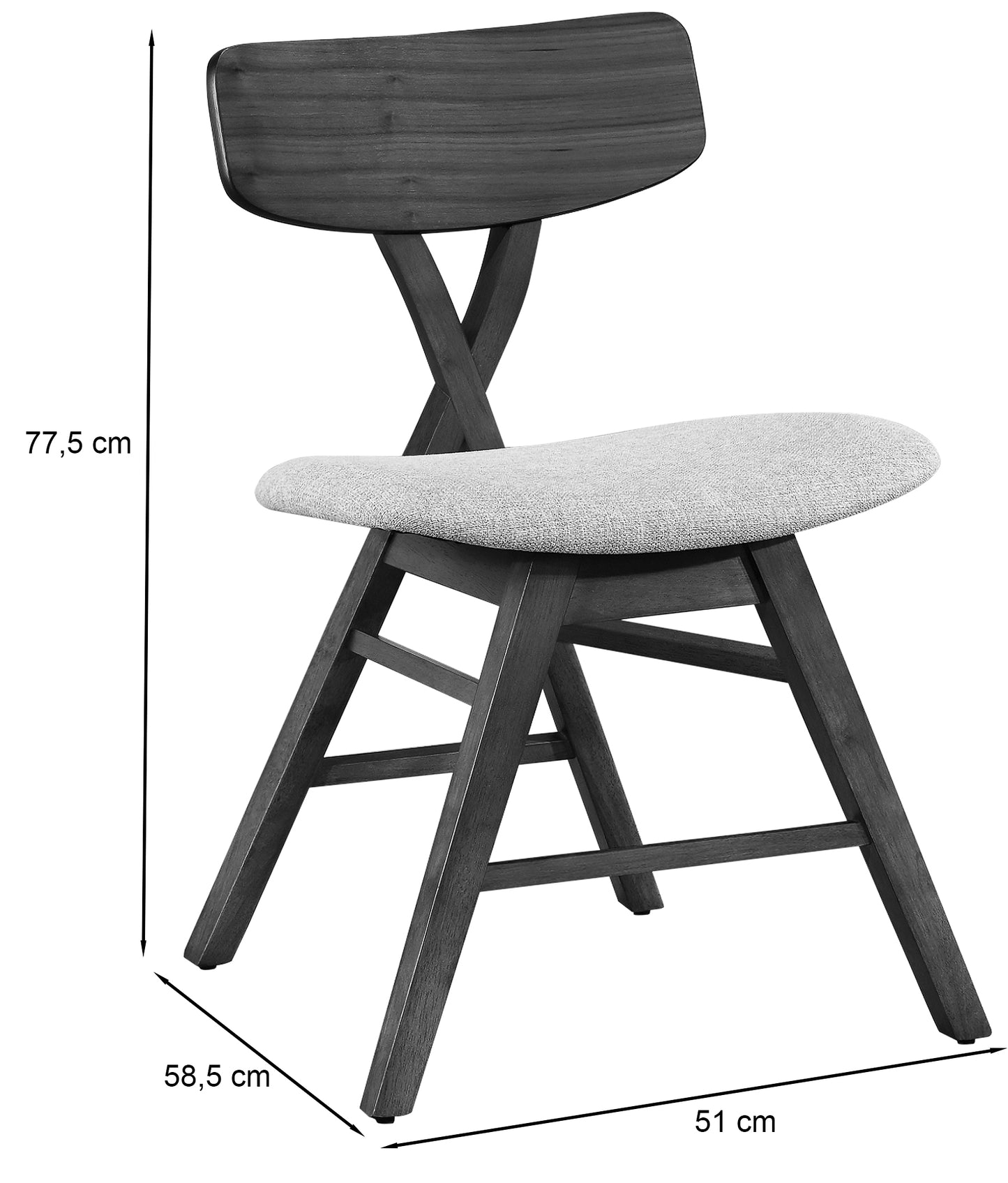 Krēsls Loome 77/51/58 cm zils - N1 Home