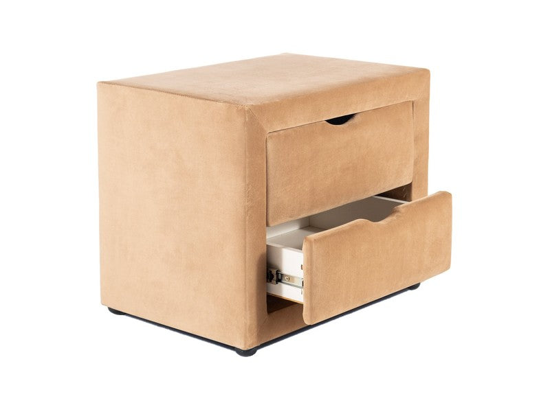 Naktsskapītis ET 2 velvet bēšs - N1 Home