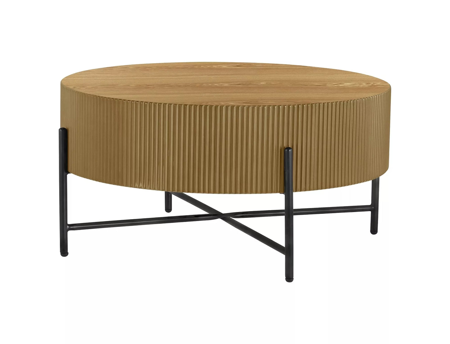 Kafijas galds Tunka 80/40 cm ozols/matēts melns