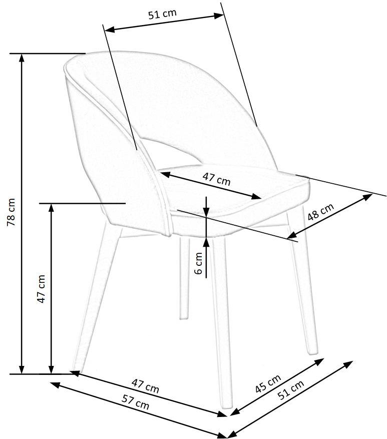 Krēsls Boho 51/57/78/47 cm pelēks - N1 Home