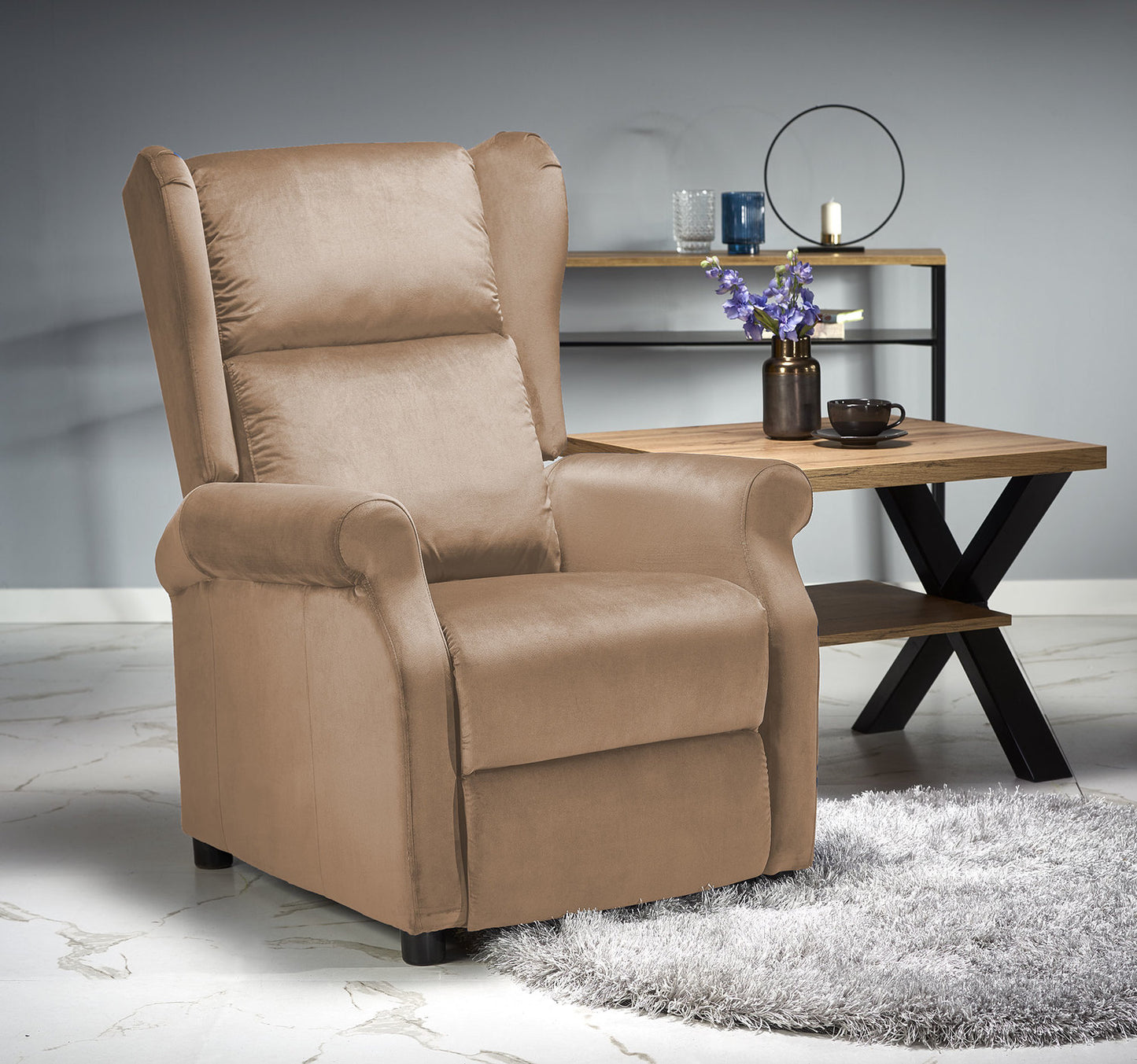 Krēsls Agusta 75/92-160/107-83/45 cm Bluvel 28