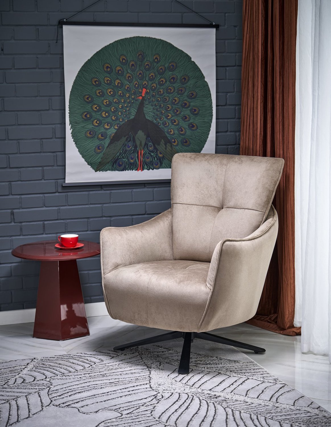 Krēsls Samus 75/86/97/46 cm kapučīno - N1 Home