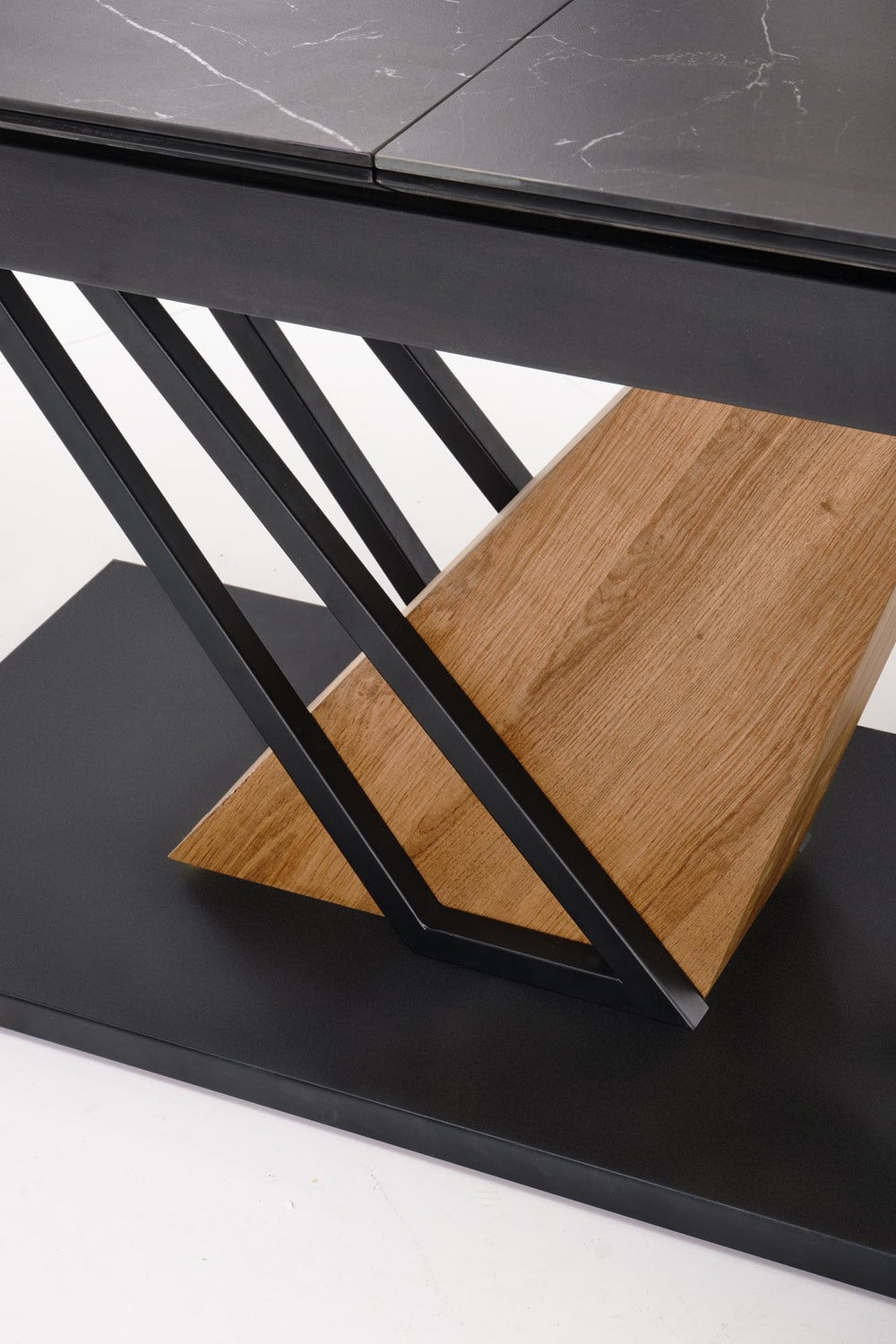 Galds Volans 140/90/67 cm melns marmors/ozols