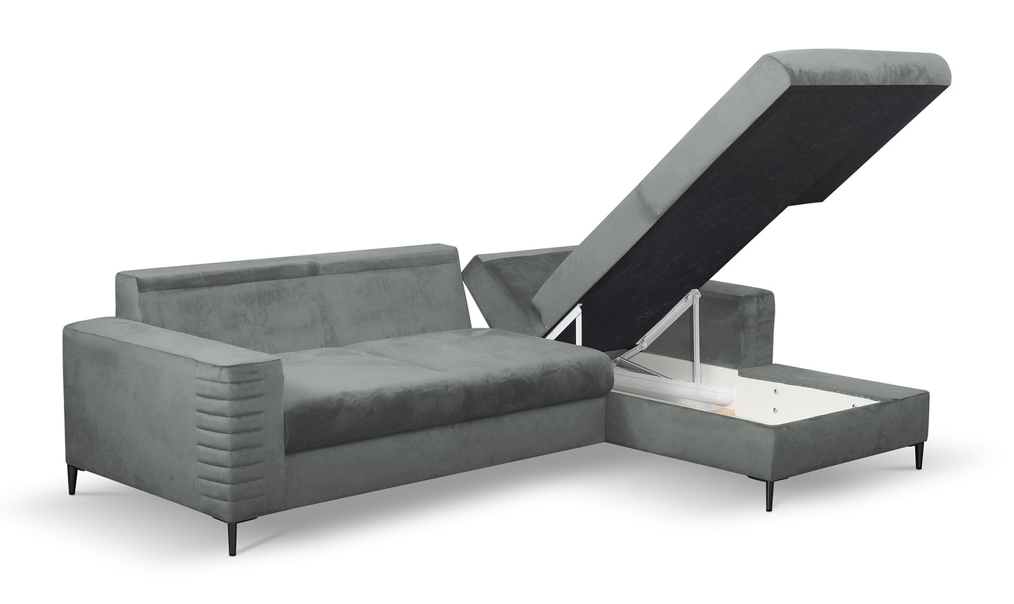 Dīvāns Colis 252/117,5/165 cm pelēks - N1 Home