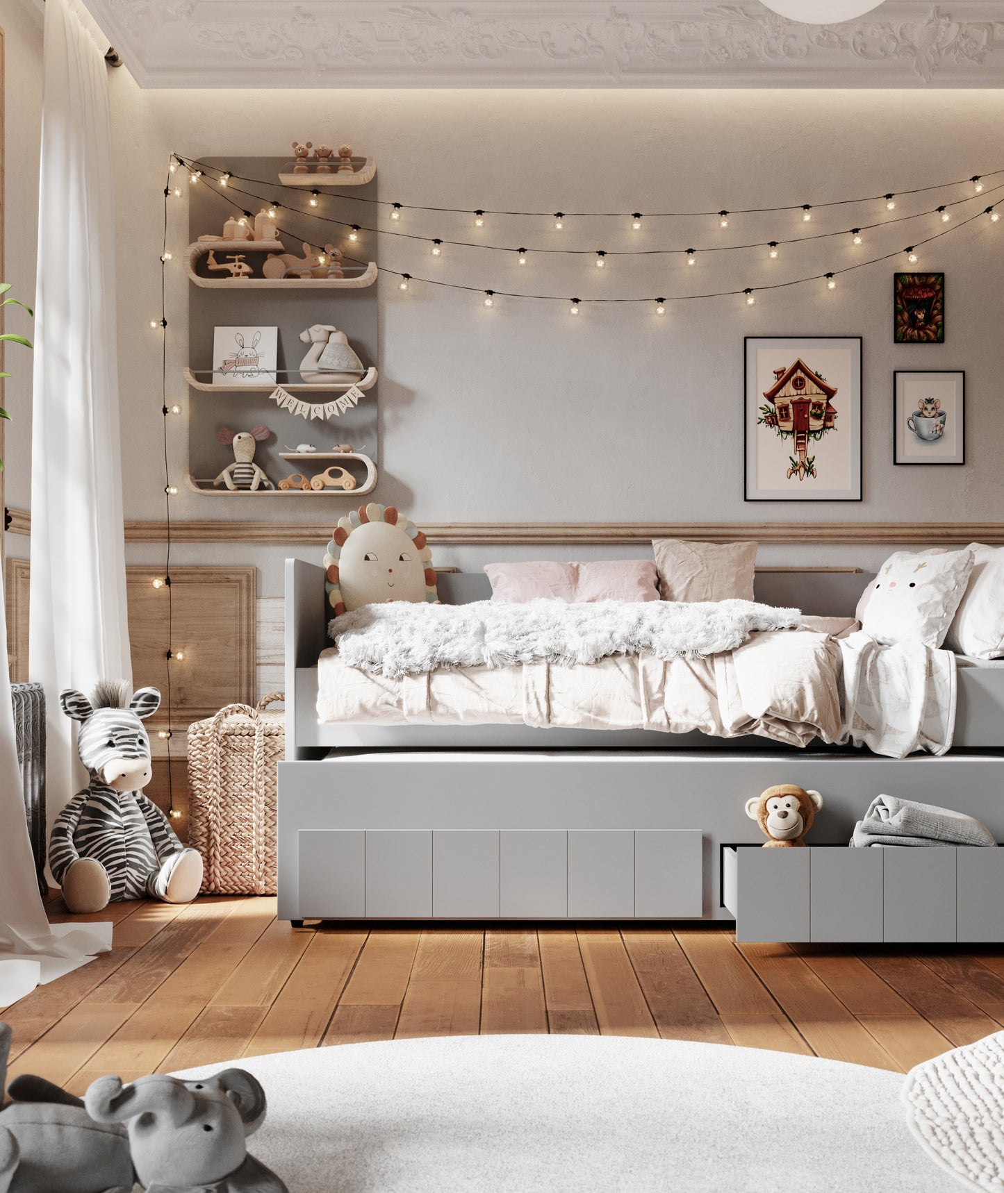 Gulta CAMU 200/90 cm pelēks - N1 Home