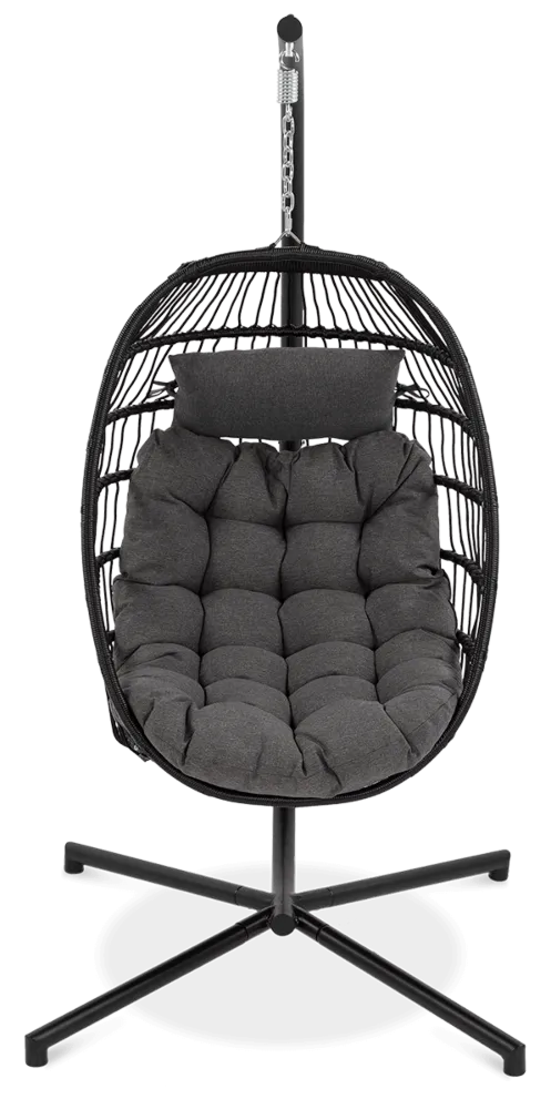 Kokona piekaramais krēsls Harmo 84/187/66 cm melns - N1 Home