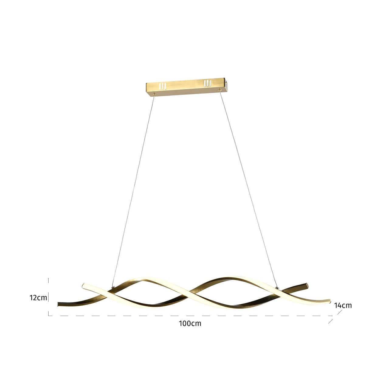 Griestu lampa Lorine Richmond Interiors 14/100/125 cm zelts