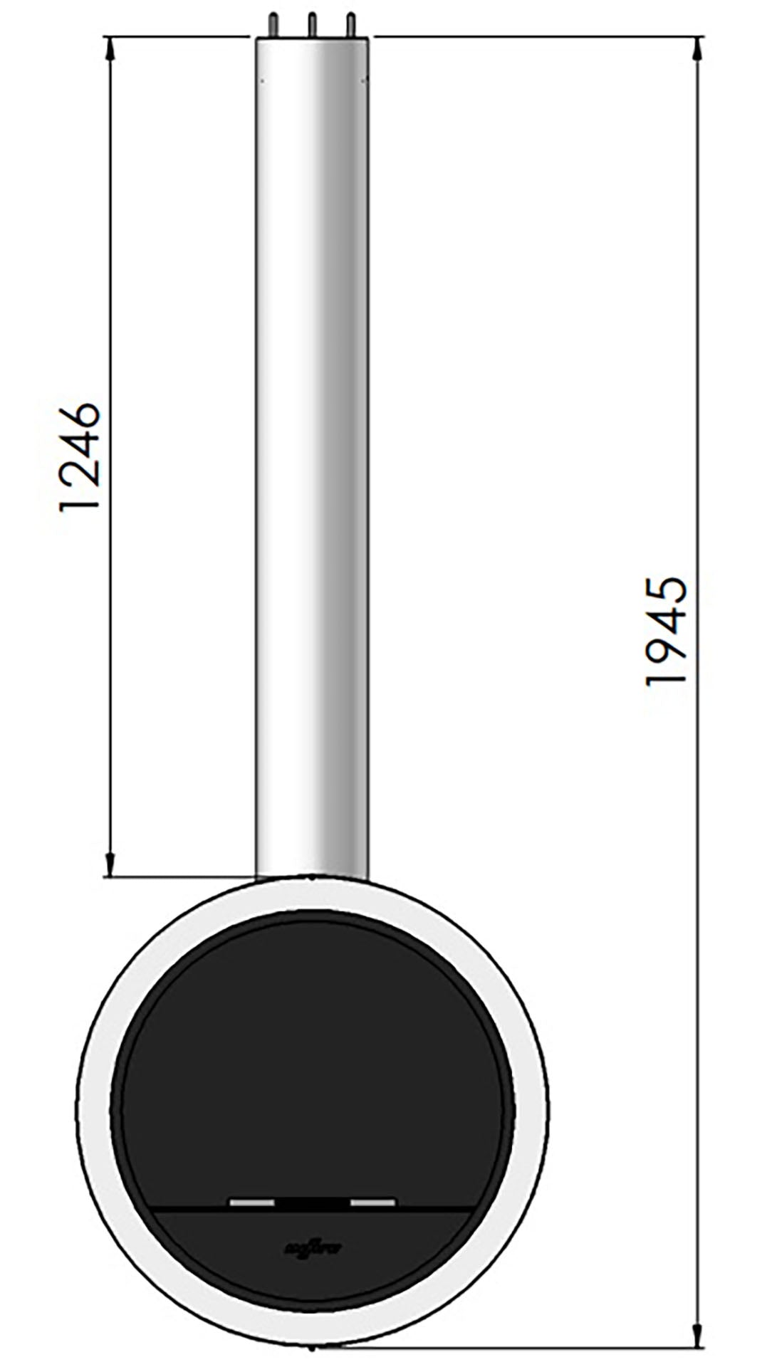 Biokamīns Incyrk 70/35/150 cm pelēks - N1 Home
