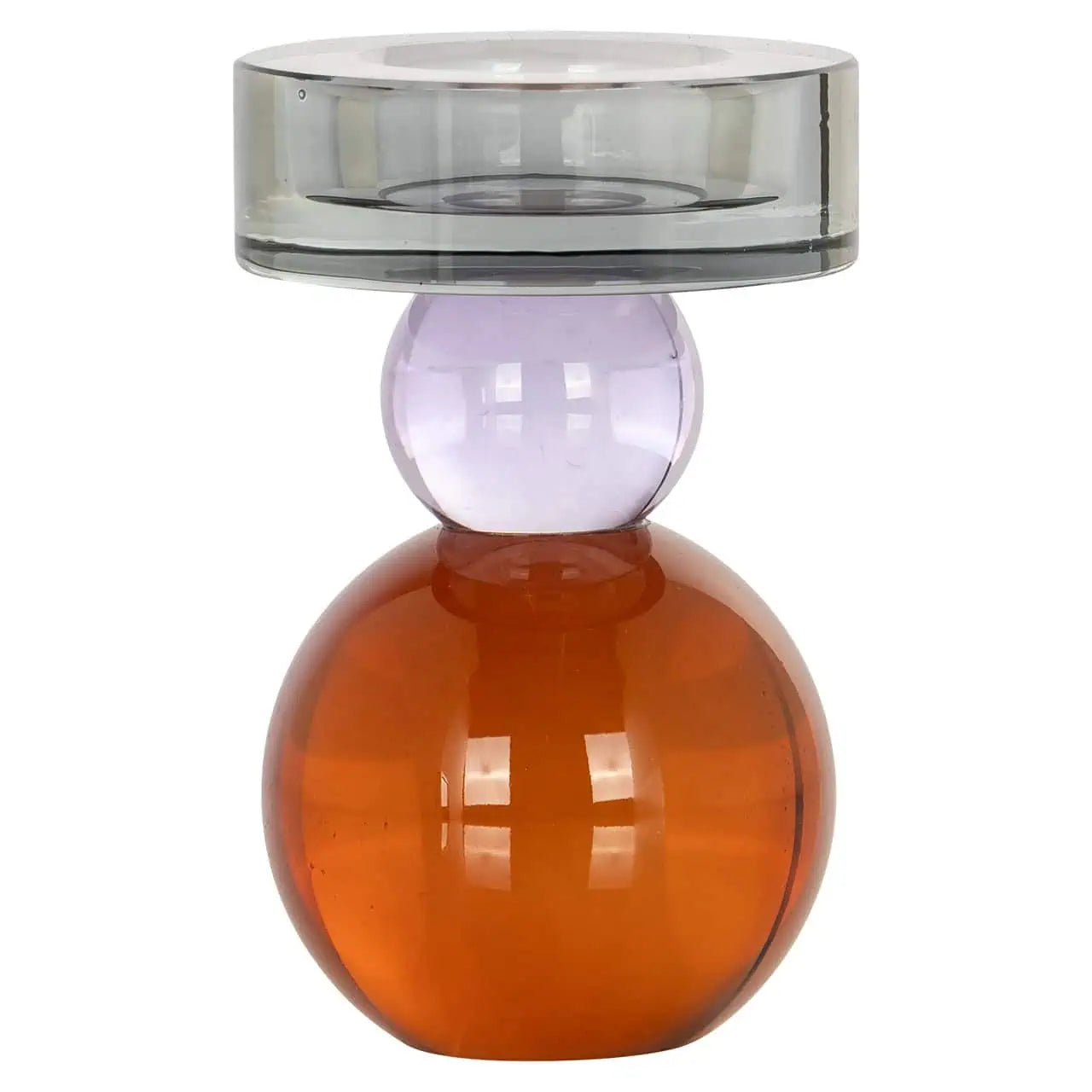 Svečturis Mirle Richmond Interiors 12/7,5/7,5 cm dzintars/dūmi/violets - N1 Home