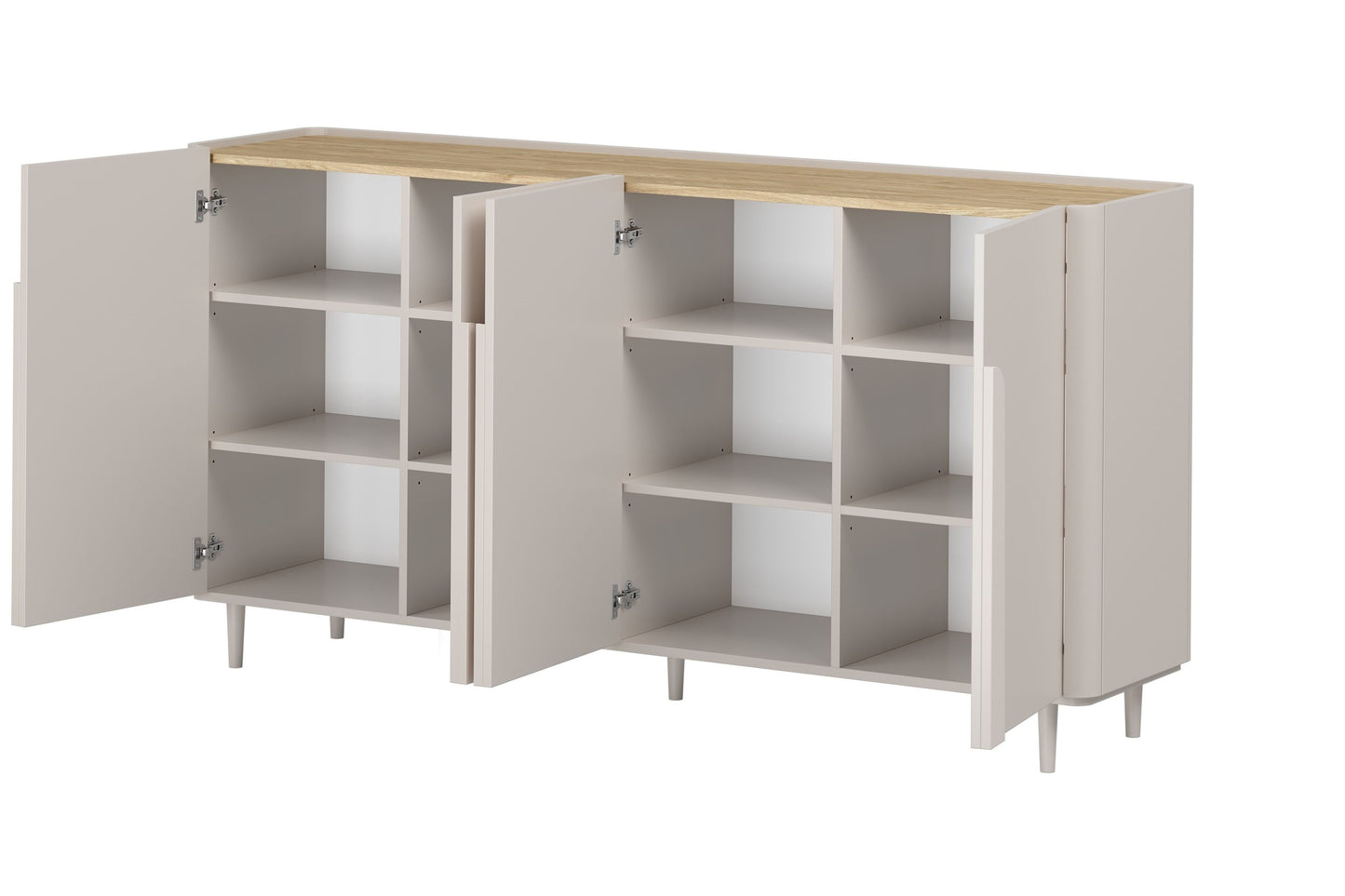 Kumode Amil 200/102/48 cm Kašmirs / Eļļots ozols - N1 Home