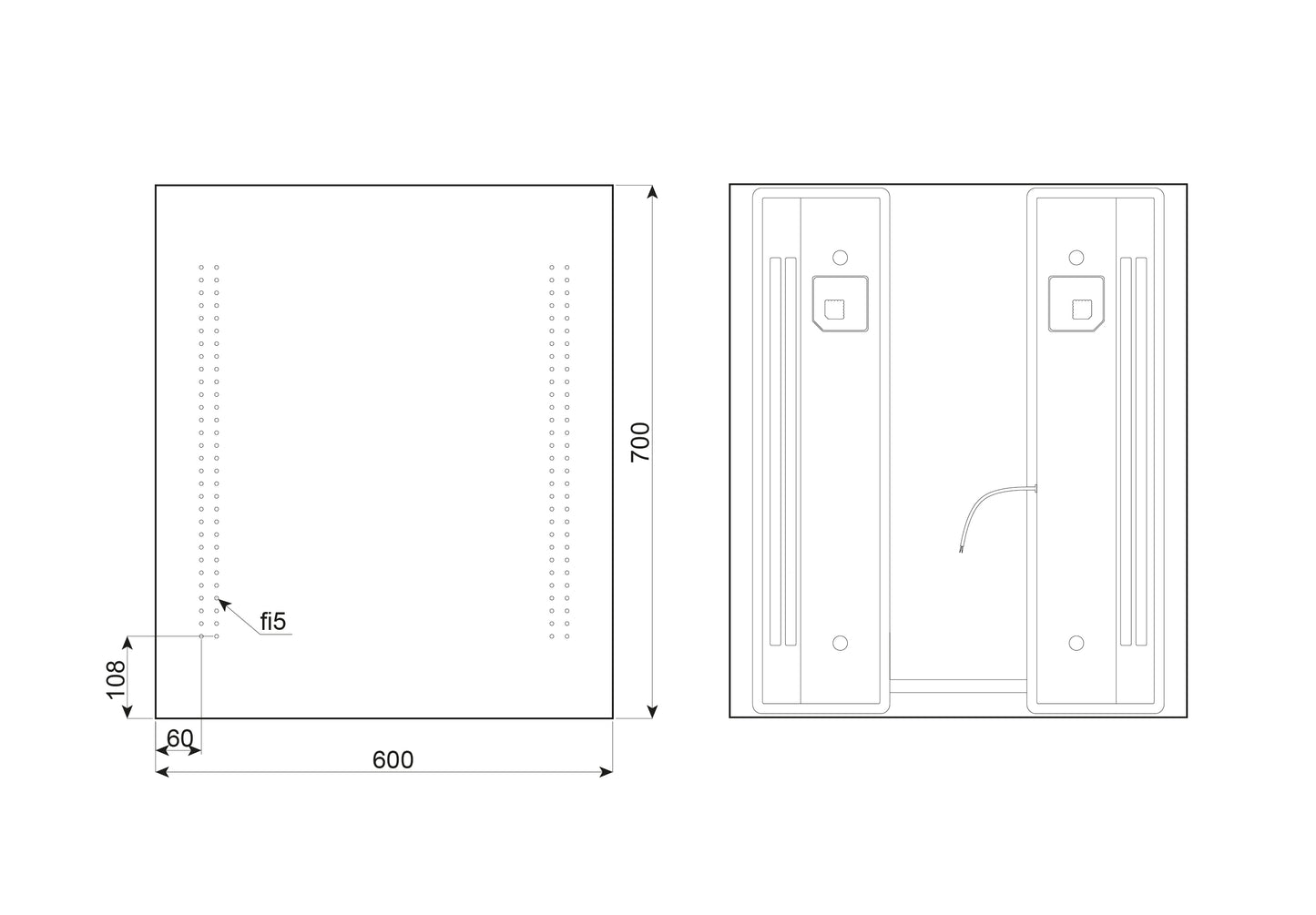 Spogulis Staro 2 60/70 cm