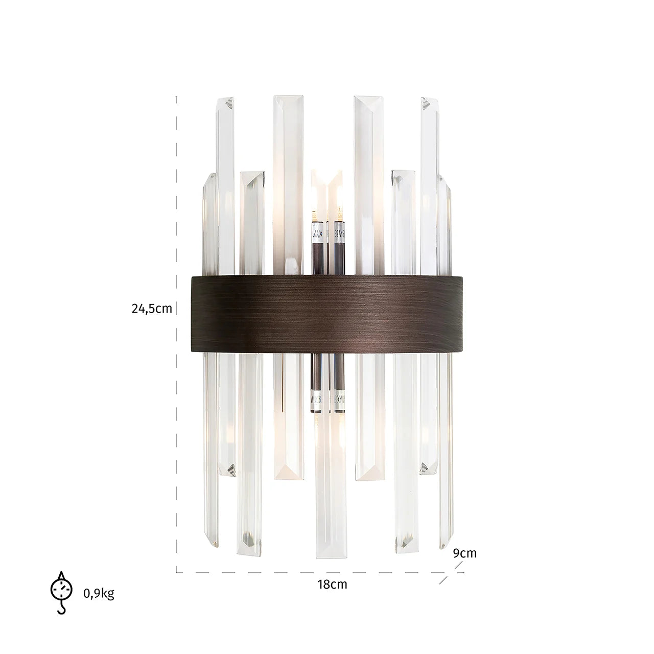 Sienas lampa Richmond Interiors Avan 24/18/9 cm bronza - N1 Home