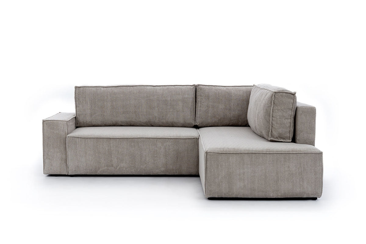 Dīvāns FIBI L labais stūris 254/90-77/203cm tumši pelēks - N1 Home