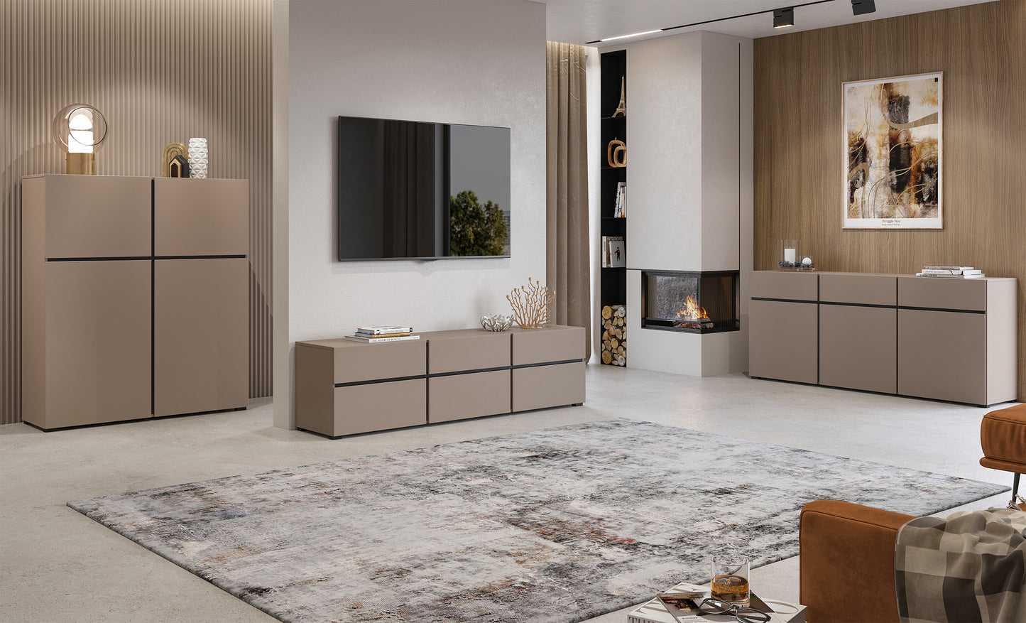 Kumode Kruzat 180/48/40 cm bēšs