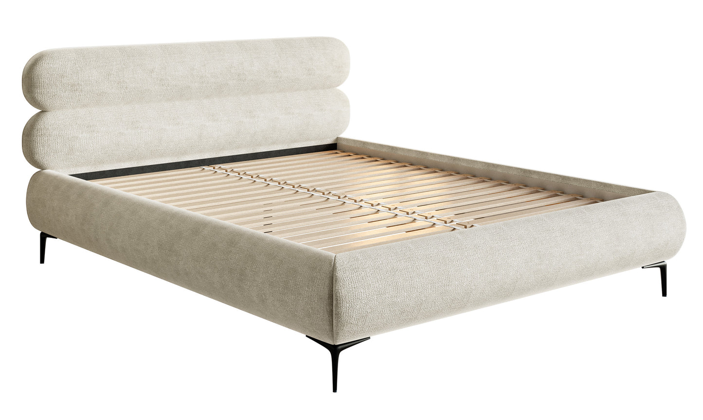 Gulta Loure 140/160/180x200 cm Perfect Harmony 02/melns kājas - N1 Home