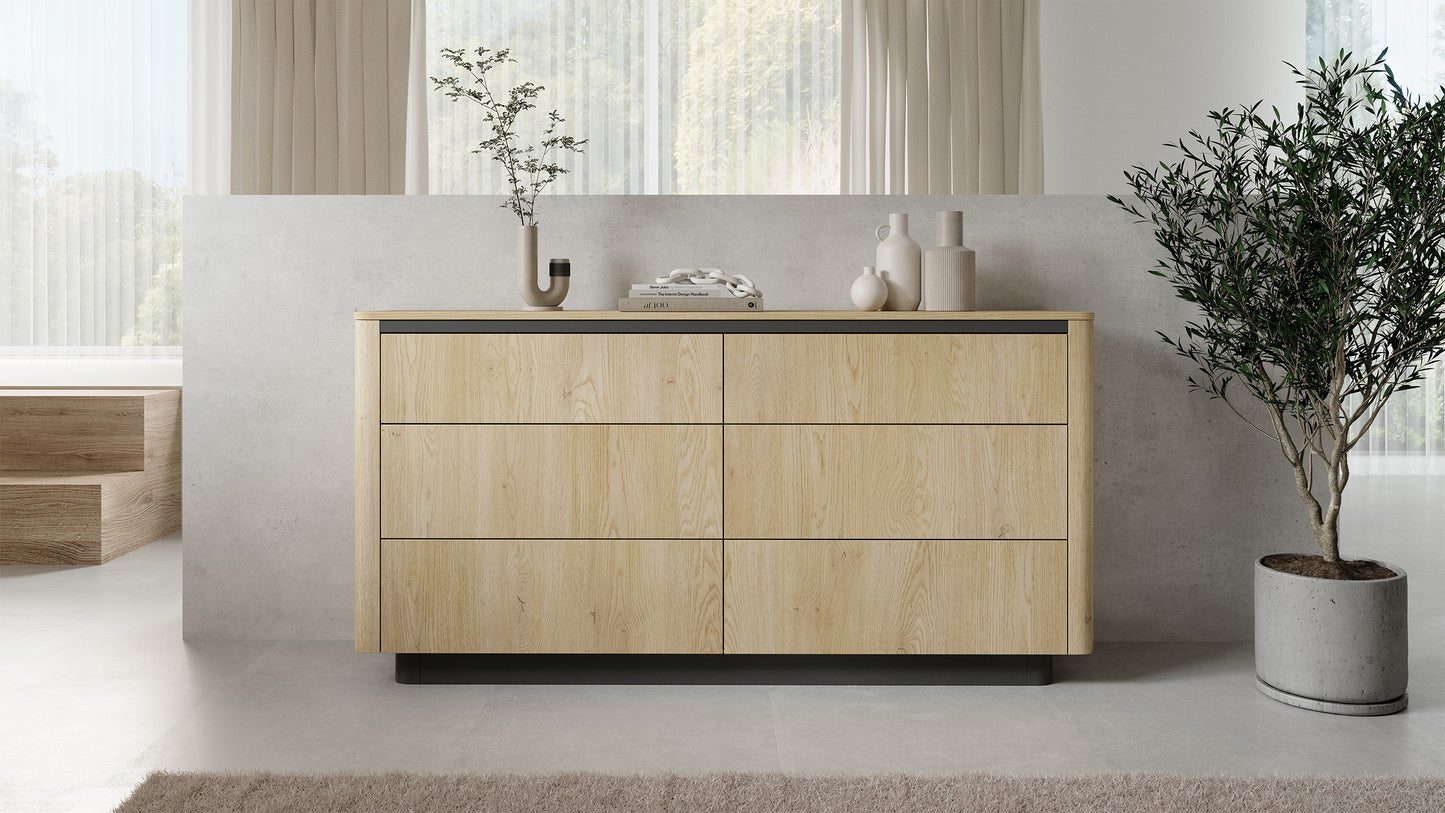 Kumode Torredo 82/163/38 cm Kremona ozols - N1 Home