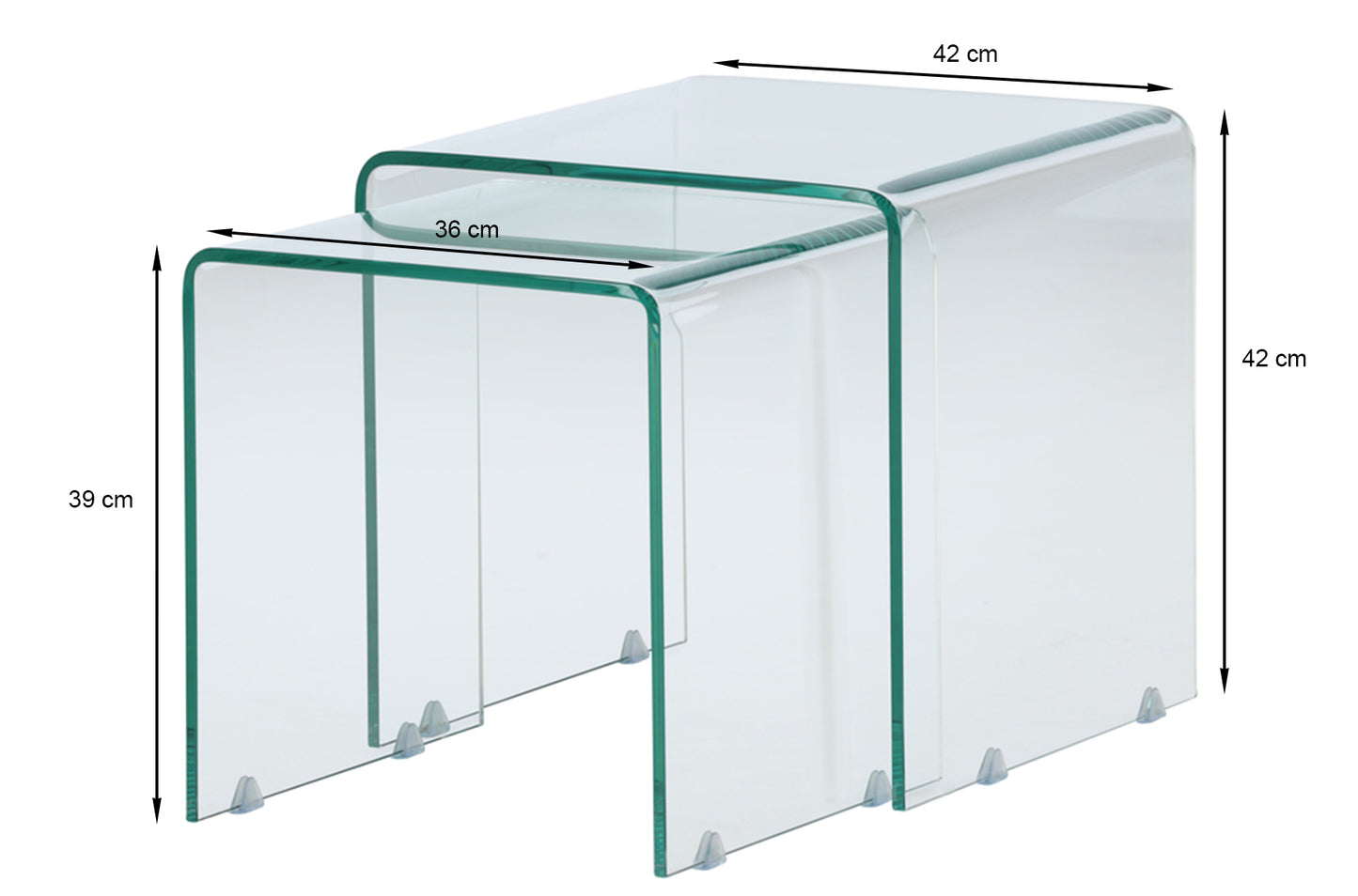 Kafijas galds Avis 42/42/42 cm stikls - N1 Home