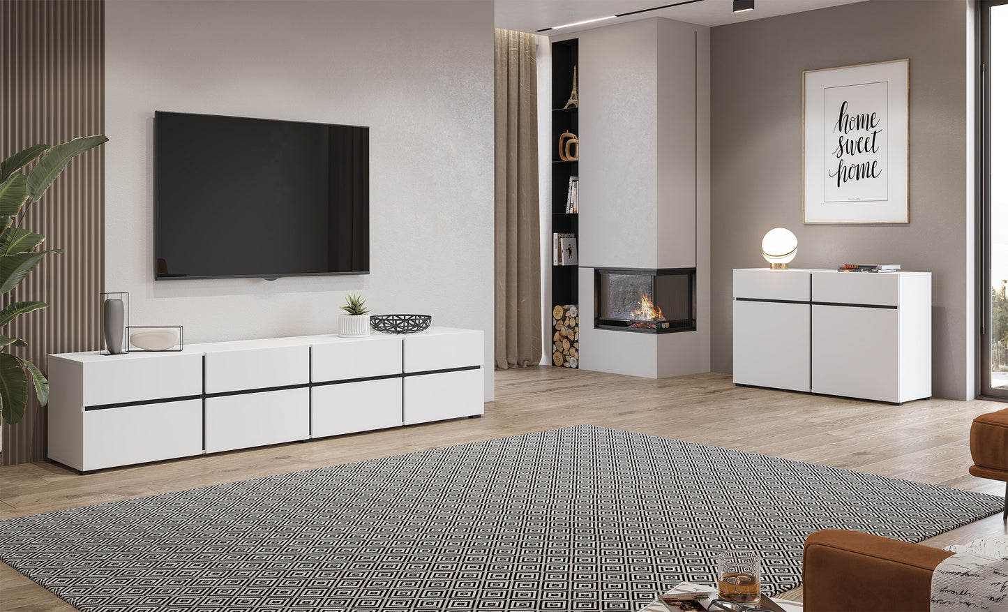 Kumode Kruzat 119/78/40 cm balts